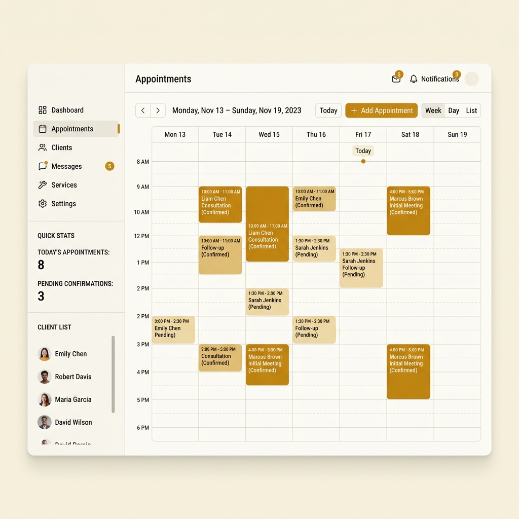 Panel de administración del sistema de reservaciones
